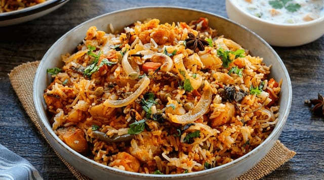 Veg Biryani.