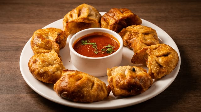 Mutton Fried Momo.