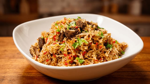 Mutton Fried Rice.