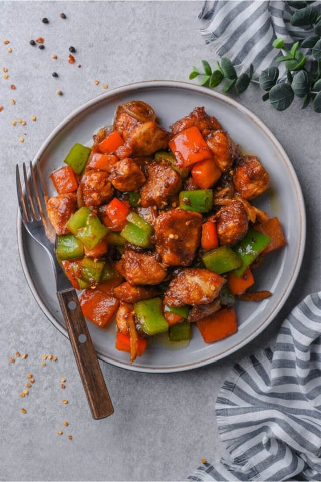 Schezwan Chicken.